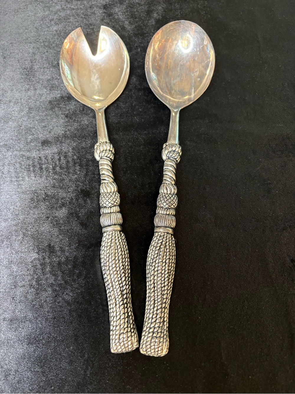Vintage Silea Silver Plated Salad Serving Set